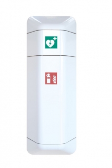 help - Feuerlöscher-Schrank + Aufsatz Defibrillatorkasten 