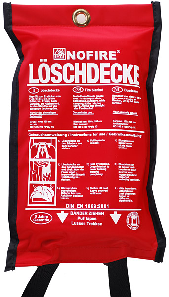 Löschdecke (120 x 120 cm) / Polybag 