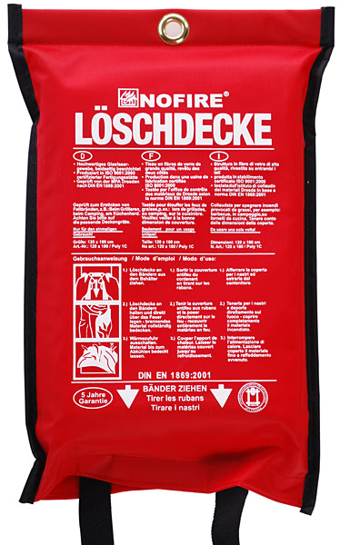 Löschdecke (120 x 180 cm) / Polybag 