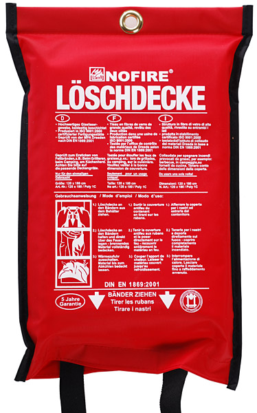 Löschdecke von NoFire 120 x 120 cm im Polybag online kaufen