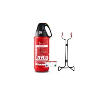 FireLoq 2kg Pulver Auto Feuerlöscher mit Schutzkappe ABC Prüfnachweis Halter