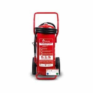 FireLoq 50kg Pulver fahrbarer Auflade Löschwagen Prüfnachweis Wandhalter