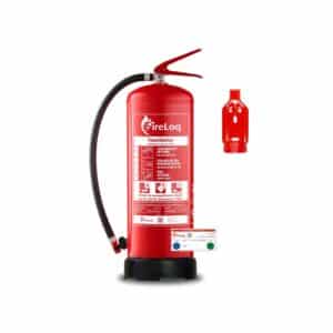 FireLoq 9kg Pulver Löscher 43A 233B C Prüfnachweis Wandhalter Manometer